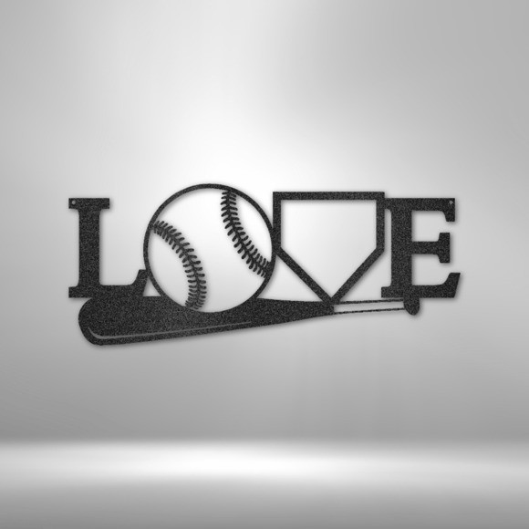 For The Love Of The Game Steel Sign Laser Cut Powder Coated Home & Office Metal